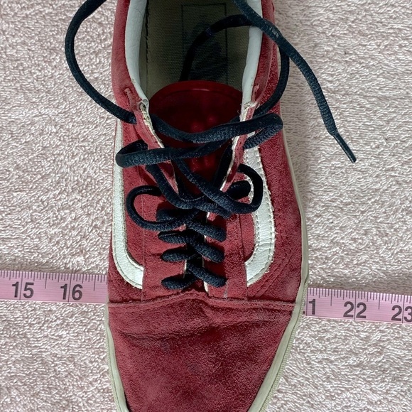 Vans Red Suede Lace Up Sneakers 7.5 - Picture 12 of 14